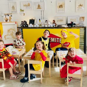 Children visiting the Cyril Callister Vegemite Museum